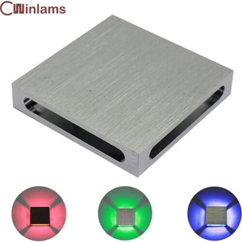 Led background wall light effect wall sconce four-sided luminous wall lamp multiple colour thin aluminum shell light fixtures