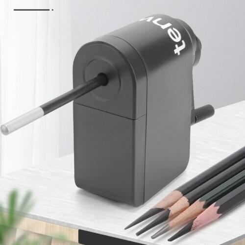 Tenwin 3 Colors Stationery Pencil Sharpener Hand Crank Lot for Children with Container Painting Artist school supplies