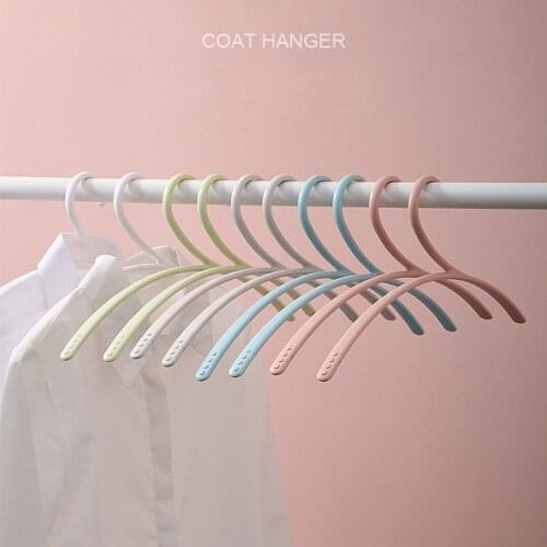 2/5/10/20pcs Clothes Hanger Racks Portable Plastic Display Hangers Windproof Wardrobe Coats Shirt Suit Hanger Clothing Organizer