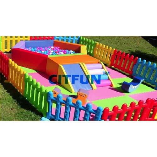 High Quality Children soft playground Area ,Multi-functional and Combination toddler equipment;Eco-friendly Ball pit TC-003C