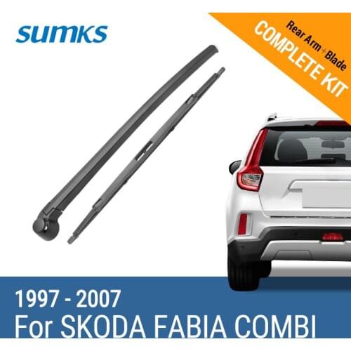 SUMKS Rear Wiper & Arm for SKODA FABIA COMBI 1997 1998 1999 2000 2001 2002 2003 2004 2005 2006 2007