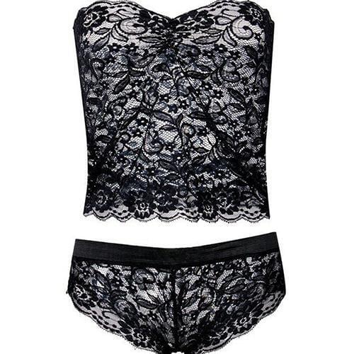 Lady\s Sexy Corset Lace Push Up Vest Top Girl Bra + Pants Set Underwear Suit
