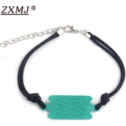 ZXMJ Ladybug Turtle Bracelet Rope chain Tortoise Shell String Cosplay Fashion Green Bracelets Cat Noir For Jewelry Women Gift