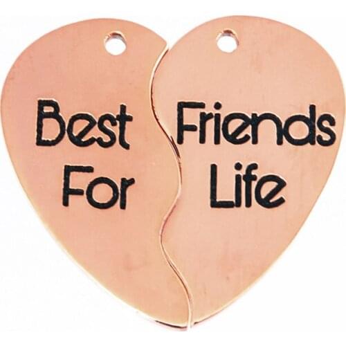 100% Stainless Steel Broken Heart Pendant Blank Jigsaw Puzzles Pendants Engrave Metal Tag Wholesale 100pcs