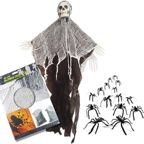100cm Skull Halloween Hanging Ghost Haunted House Hanging Grim Reaper Horror Props Home Door Bar Club Halloween Decorations