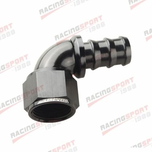 12AN -12AN 90 Degree Push-Lock One Pieces Full Flow Hose End Fitting