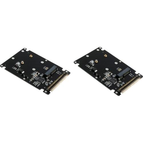 2 Pieces Mini MSATA SSD To IDE 2.5" 44pin Converter Adapter Card & Case