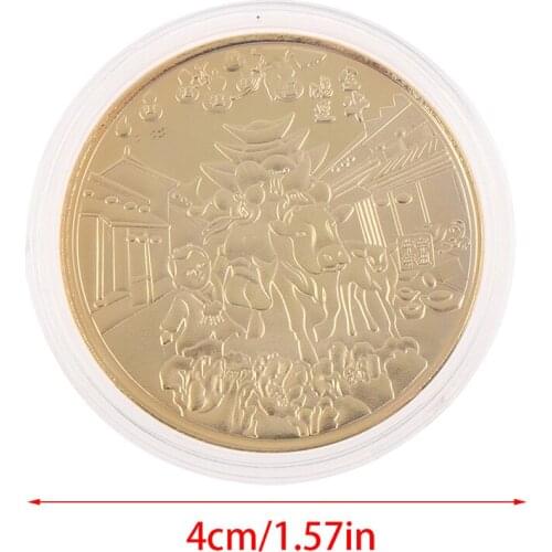 2021 New Year Coin Twelve Zodiac Ox Commemorative Coins For Collection Gift