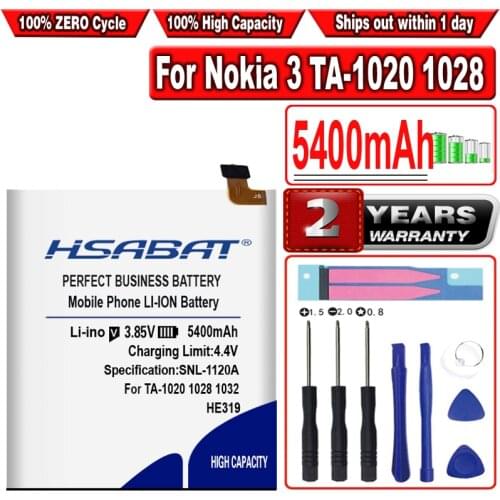 HSABAT HE319 4900mAh Battery for Nokia 3 TA-1020 1028 1032 1038