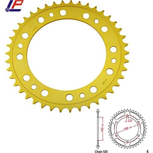 7075 T6 525-42T Motorcycle Aluminum Gold Rear Sprocket For BMW F800 GS F800GS suit for 8.5mm bolts 2008-2018