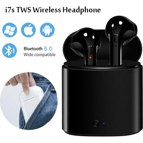 I7sTWS Bluetooth Earphone Stereo Earbud 5.0 Earphones sport Earbuds Headset With Mic Charging box Headphones For All Smartphones