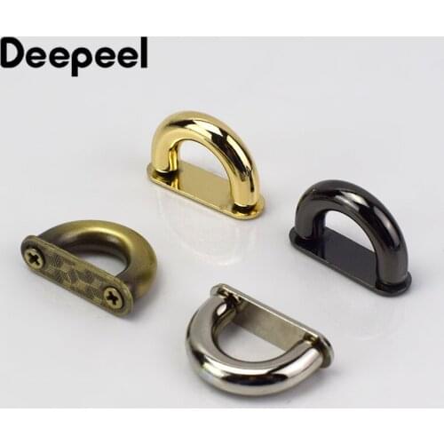 Deepeel 10/20pcs Metal Buckles Fashion Bag Arch Bridge with Screw Connector Hanger For Bags Belts Strap DIY Leather Crafts KY551