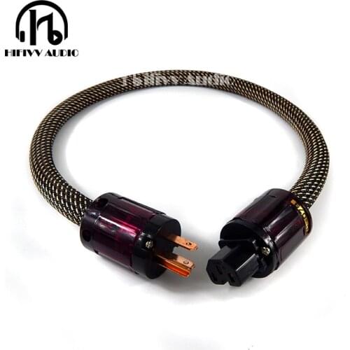 Hifivv audio power amplifier cable hifi power cable American Standard plug CD power amplifier power line