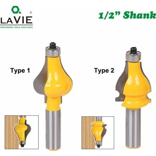 1pc 1/2" Shank Armrest Mill Handrail Router Bits Set Wavy Flute Tenon Milling Cutter for Wood Woodwork Cutters