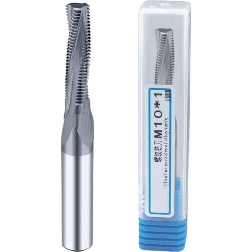 End Mills Thread Milling Cutter Carbide ISO Metric Lengthen Tungsten Steel Full Tooth M5 M6 M8 M10 M12 M14 M16 M20 Machining