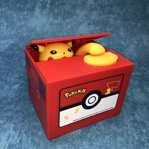 Cute pikachu piggy bank gives children birthday gifts to help financial education from an early age Automatic coin storage box