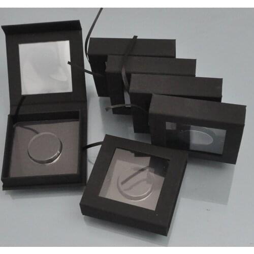 Mink Eyelashes Wholesale Lash Boxes Packaging Eyelashes Box Package Custom Black Square Paper Box Storage Makeup Cases Vendors