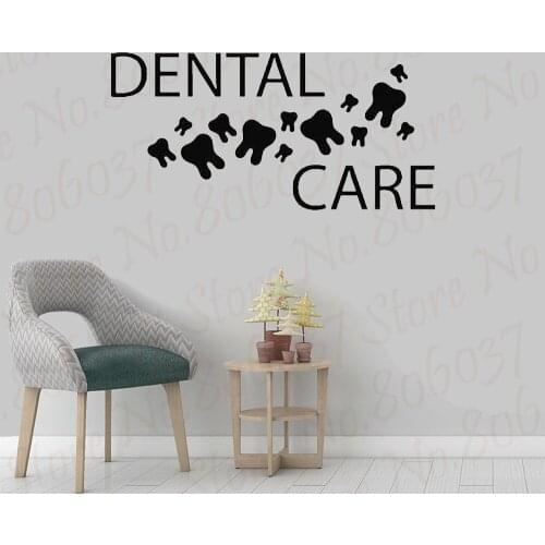 Hot Dental Care Vinyl Wall Decal Healthy Teeth Mural Dentist Clinic Art Decor Stickers Wallpaper Home Decorative Bathroom WL794