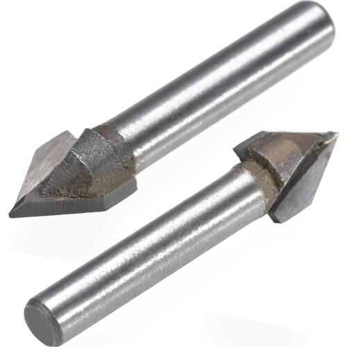 Mayitr 60 Degree V Groove Bit CNC Router 1/4" Shank Engraving Wood Working Tool 6x10mm