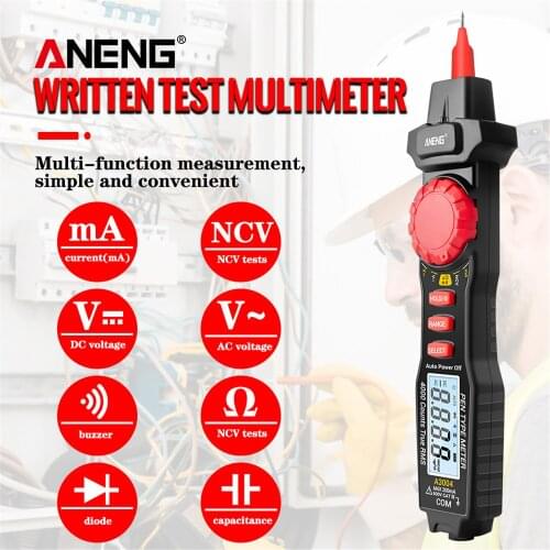 ANENG A3004 Multimeter Pen Type Meter 4000 Counts Non Contact AC/DC Voltage Resistance Capacitance Diode Continuity Tester Tool