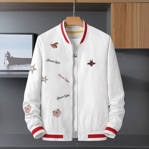 2021 mens coat spring and autumn new fashion handsome loose large size jacket baseball suit thin coat