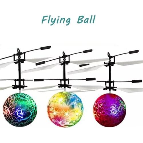 Arrival Crackle Crystal RC Flying Ball Infrared Sense Mini Aircraft LED Flashing Light Remote Control Toys With Retail Package