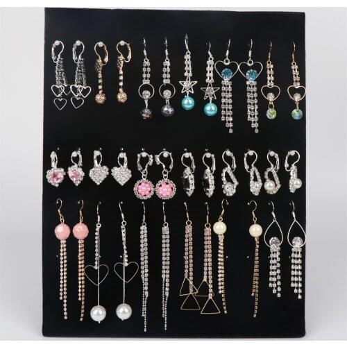Wholesale 50pairs/lot Womens Fashion Hook Drop Dangle Crystal Earrings Silver Plated Jewlery For Party Gift Mix Style