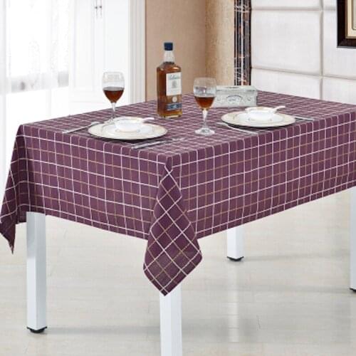 90 - 275cm x 90 x 275cm Plaid Tablecloth Square Rectangular Round Table Cloth Purple Dia.275 260 240 220 200 180 160 135 x 180