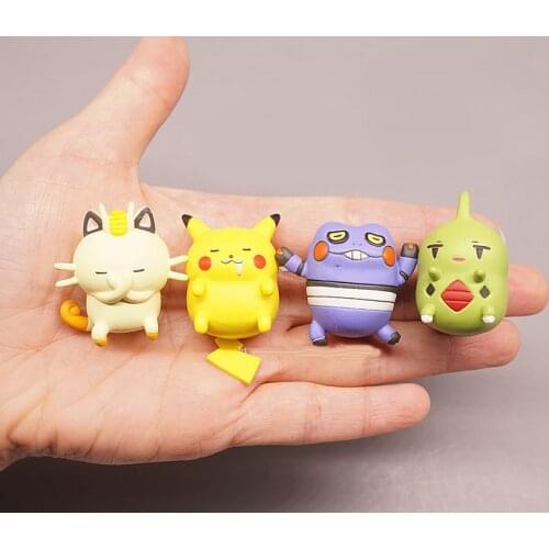 TAKARA TOMY Genuine Bulk Goods Pokemon Pikachu Persian Sleep Expression Elf Model Decoration Figure