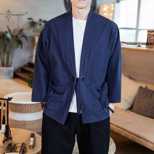 Japanese Kimono Print Yukata Coat Samurai Crane Men Harajuku Style Japan Haori Women Cardigan Chinese Asian Traditional Costume