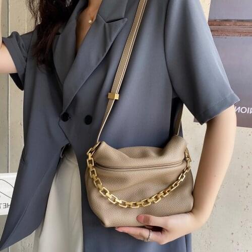 OUSSON 2021 New Design Leather Hobos Bag Exquisite Female Retro Underarm Bag One Shoulder Bag For Woman