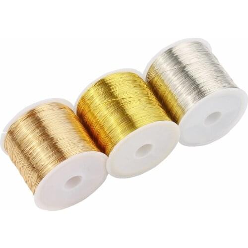 0.3mm Long-lasting Fixed Color Copper Wire Beading Cord String Thread for Jewelry Making DIY Bracelet Earrings Craft Accessories