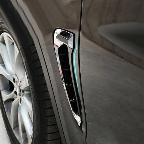 2 pcs Car Sticker Side Air Flow Vent Blade type Air outlet Patch accessories Panel frame leaf board For bmw x5 e70 x6 e71