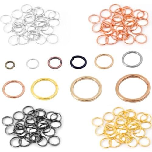 200pcs/lot 4 5 6 8 10 12mm Jump Rings DIY Jewelry Making Connector Split Rings Jewelry Accessories Findings Supplies