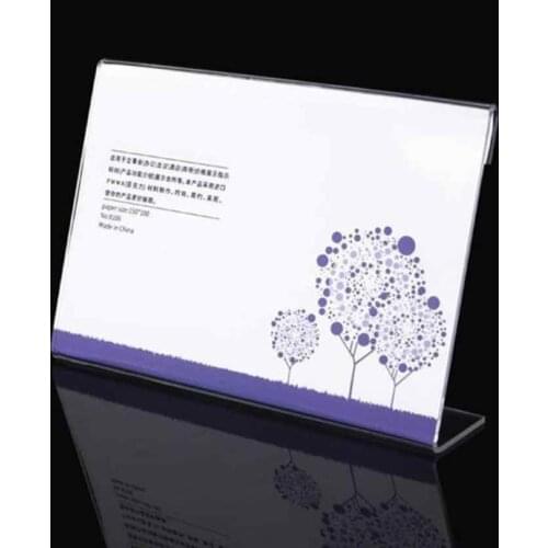 24BB 20 Pieces 7x4cm Acrylic Stands Clear Plactic Label Holder Durable Reusable Sign Holders for Shoe Shop Clothes Shops