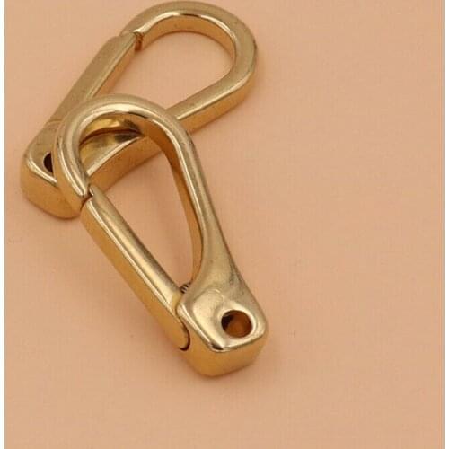 5 Pcs Solid Brass Snap Hook Trigger Clips Buckles for Leather Craft Bag Purse Strap Belt Keychain Webbing Connecting