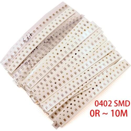 500pcs 1% 0402 SMD resistor 0R ~ 10M 1/16W 0 1 10 100 150 220 330 ohm 1K 2.2K 4.7K 10K 100K 0R 1R 10R 100R 150R 220R 330R 1M 10M