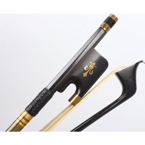 Advance 4/4 Cello Bow Plaid Carbon FIber Ebony Frog Natural Horse Hair