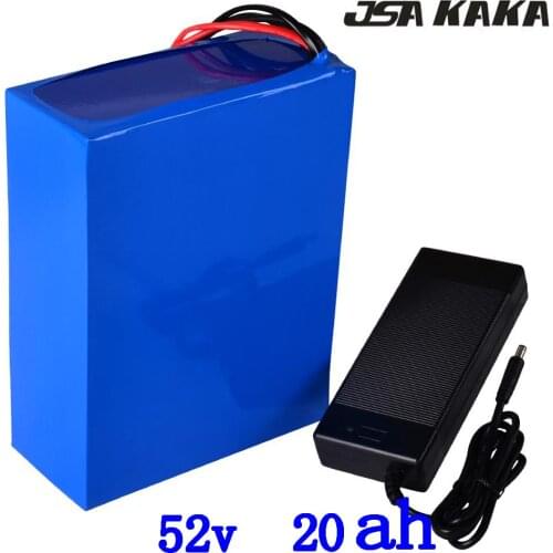 52V 20AH Electric Bike Battery 52V 20AH Lithium Battery 48V 51.8V 20AH Scooter Ebike Battery Pack for 48V1000W 1500W 2000W Motor