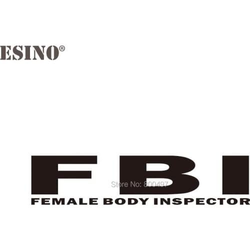 Car Styling Funny Car Accessory Creative FBI Female Body Inspector Vinyl Decal Body Decorative Sticker PVC Carving Decal