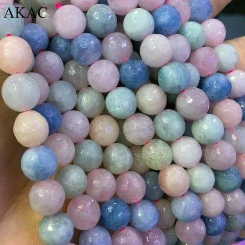 Free shipping Natural faceted Beryl approx8mm stone beads for diy making semi gemstone