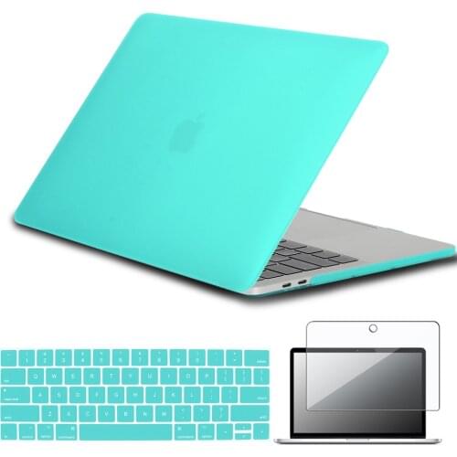 Laptop Case for Macbook Air 13" A2337/Pro 13" A2338/Pro 15"/Air 11" /White A1342 Matte Hard Cover+Keyboard Film+Screen Protector