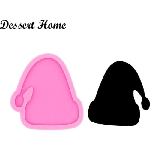 DY0467 Shiny Resin Santa hat 2 inch to use like a phone pop socket ,Silicone Mould for Epoxy Resin DIY jewellery making