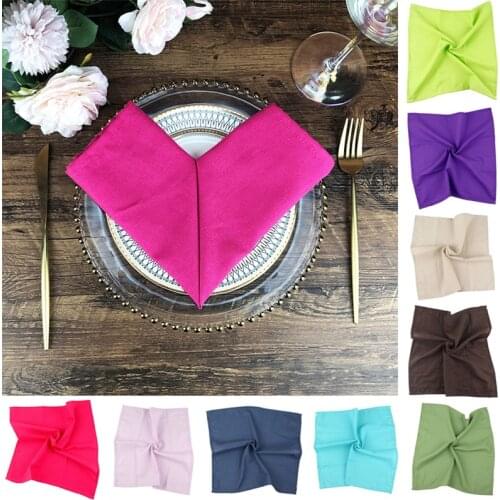Elegant Cotton Mixed Linen Fabric Table Napkin Wedding Party Banquet Dishes/Tray Decor Pocket Handker chiefs Kitchen Accessori