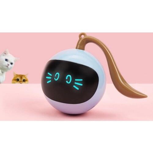 Electronic Pet Cat Toy Smart Cat Toy Rotating Automatic Funny Cat Exercise Toy Recharge 1000mah Ball Toys For Cats Kitten Gatos