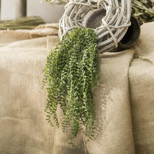 Artificial Succulents Pearls Fleshy Green Vine Plants Lover Tears Flowers Hanging Rattan Home Table Decor