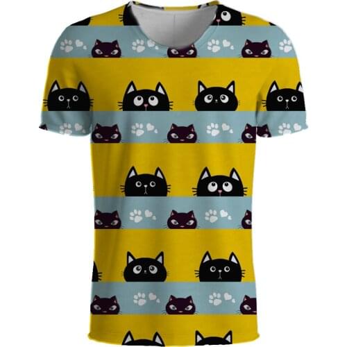 JUMEAST 2021 Animal T-Shirt Cute Summer 3D Printed Mens T-shirt Short Sleeve Casual Hip Hop T-shirt Fashion