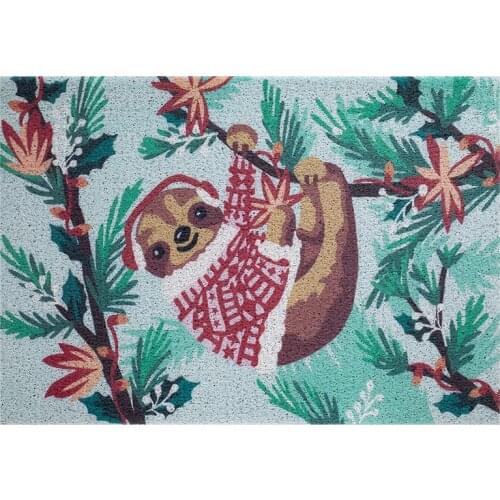 Custom Entrance Silk Loop Door Mat Nordic Dust Carpet Kitchen Mat PVC Entrance Rubbing Can be Cut Christmas Pattern Mats