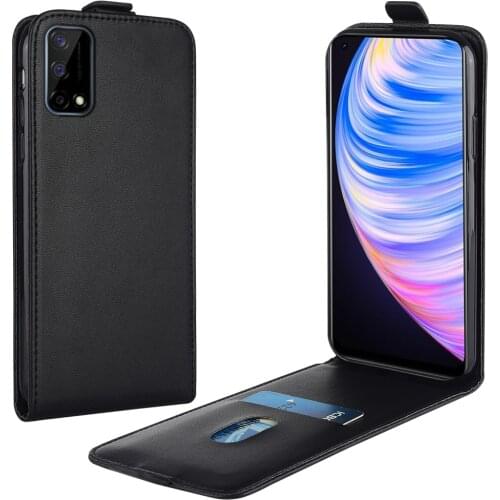 Flip Up and Down Leather Case for Realme X7 (China) RMX2142 RMX2081 RMX2085 Vertical Cover for Realme X7 x7 Case Phone Bag