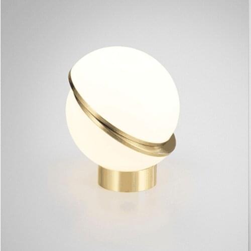 Nordic circle table lamp bedroom bedside acrylic eye care desk lamps reading desk lamp table light ZA817